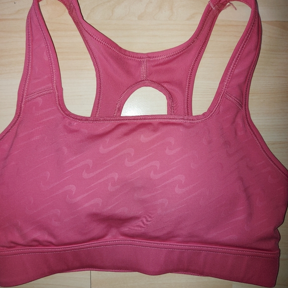 Nike Pink Swoosh Print Sport Bra - Picture 3 of 7